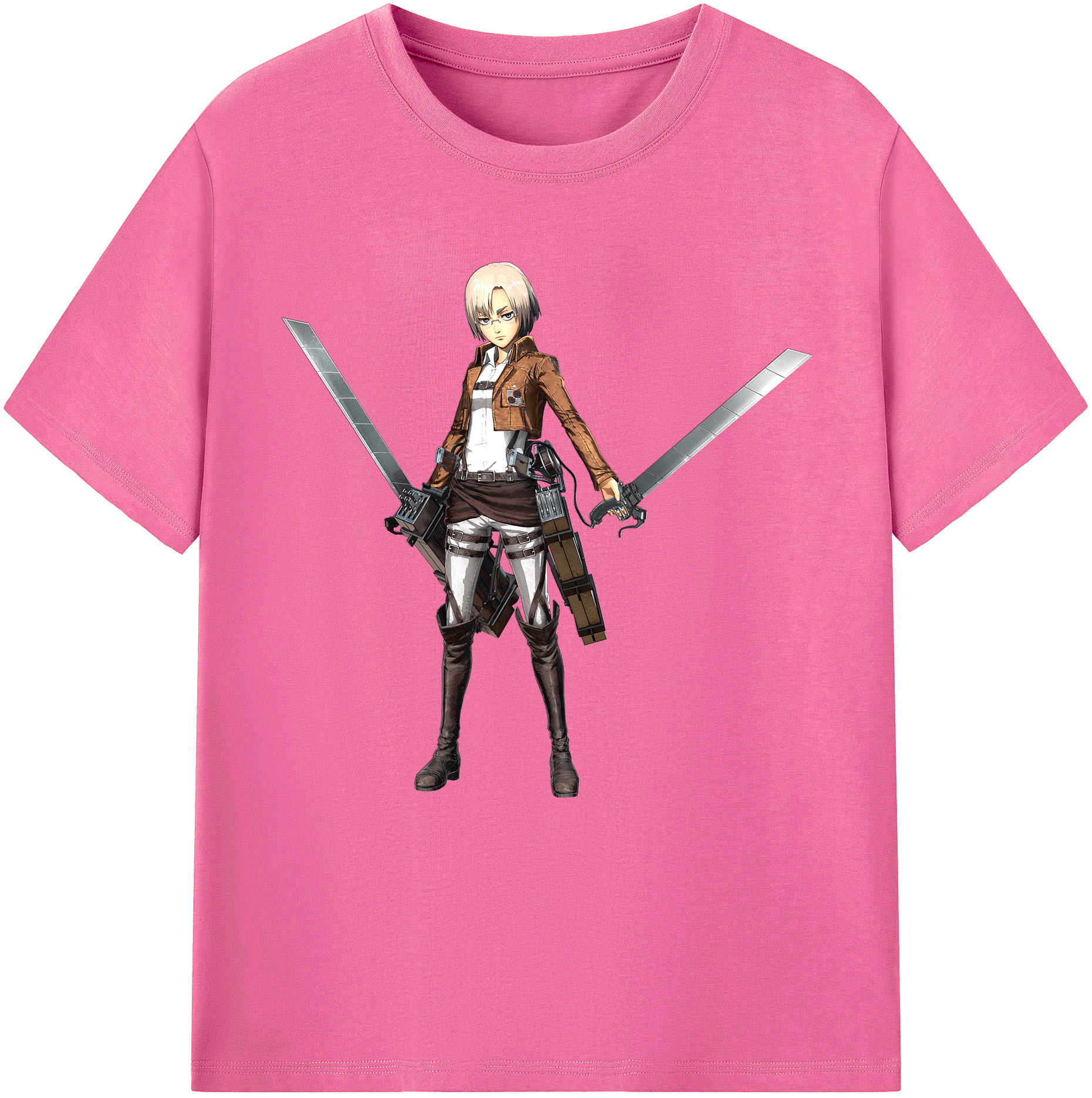 （画像用）  レディースカジュアルプリントTシャツ（綿100％）
